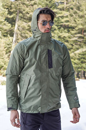 Kışlık Erkek Mont Polar Astarlı Su Geçirmez Fiyort Floyen Polarlı Yağmurluk Yağmura Karşı Maksimum