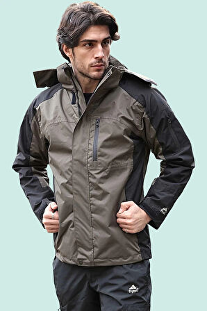 Su Geçirmez Erkek Kışlık Mont Rüzgarlık Yağmurluk 162 Fiyort Sogne Arada Çıkarılabilir