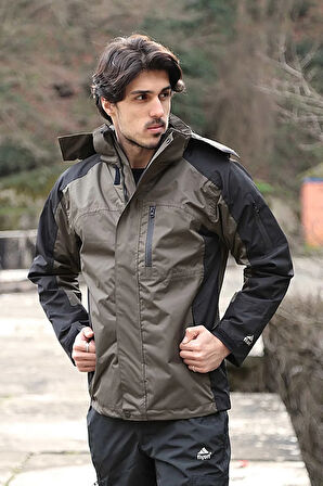 Su Geçirmez Erkek Kışlık Mont Rüzgarlık Yağmurluk 162 Fiyort Sogne Arada Çıkarılabilir