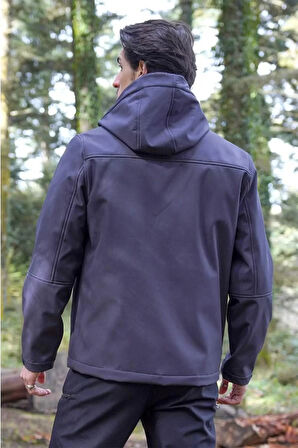 Softshell Erkek Mont Su Geçirmez Kapüşonlu Outdoor 350 Flam2 Fiyort Rüzgar Günlük