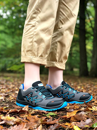 Mekap Neon GriMavi İş Ayakkabısı S2 Kompozit Burunlu EN ISO 20345 Rmk Konforlu