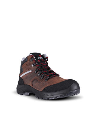 Alaska S3 Kompozit Burunlu Kahverengi Suya Dayanıklı Kaymaz Taban Kışlık İş Ayakkabısı