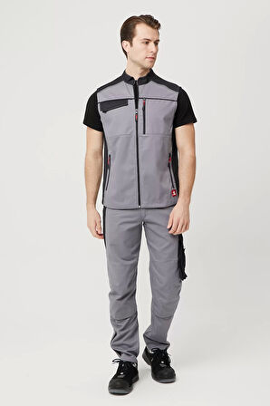 Yazlık İş Yeleği Polyester Gabardin Allium Outdoor Yelek Hafif Nefes Alabilir Fonksiyonel Cepli