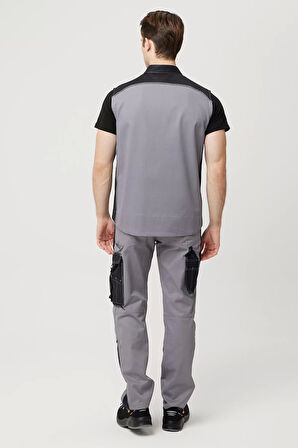 Yazlık İş Yeleği Polyester Gabardin Allium Outdoor Yelek Hafif Nefes Alabilir Fonksiyonel Cepli