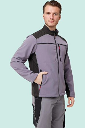 Kışlık İş Güvenliği Softshell Mont Allium Suya Rüzgar Kesici Termal İç Astarlı