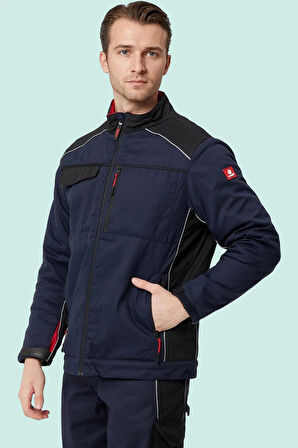 Kışlık Gabardin İş Güvenliği Mont Allium Havalarda Şıklık Koruma