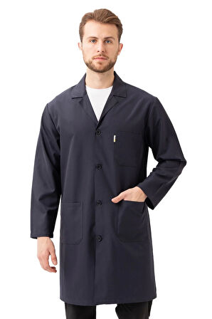 Erkek Uzun Kollu İş Önlüğü 75 Polyester OEKOTEX Vanessa Önlük Yaka Rahat