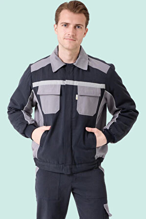 Kışlık İş Mont Polarlı Gabardin CE Urtica Montu Pamuklu Rahat