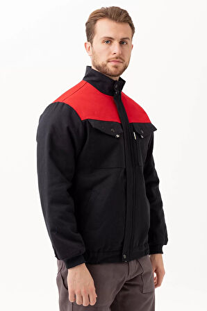 Kışlık İş Mont GriTuruncu Kapitone Astarlı Avensis Astar Rüzgar Geçirmez Montu Kıyafeti