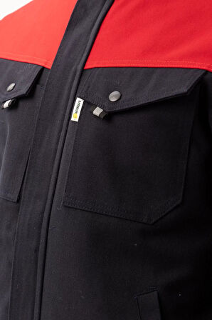 Kışlık İş Mont GriTuruncu Kapitone Astarlı Avensis Astar Rüzgar Geçirmez Montu Kıyafeti