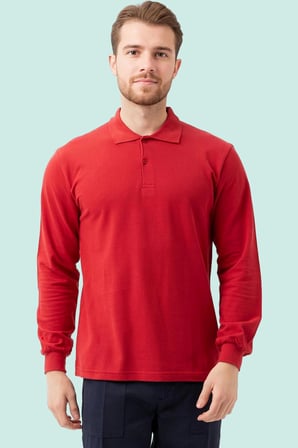 Polo Yaka Uzun Kollu Tshirt 100 Pamuk Padus shirt Şık Konforlu İş