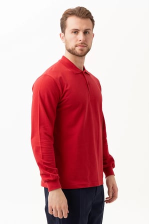 Polo Yaka Uzun Kollu Tshirt 100 Pamuk Padus shirt Şık Konforlu İş