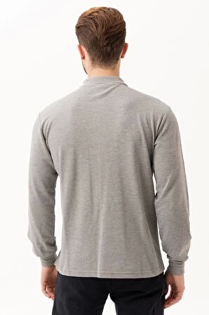 Uzun Kollu Polo Tişört Melanj İş Güvenliği Gaura shırt