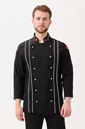 Aşçı Ceketi Kruvaze Profesyonel Hispanica Şef Nefes Alabilir Şık Mutfak