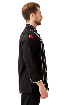 Aşçı Ceketi Kruvaze Profesyonel Hispanica Şef Nefes Alabilir Şık Mutfak