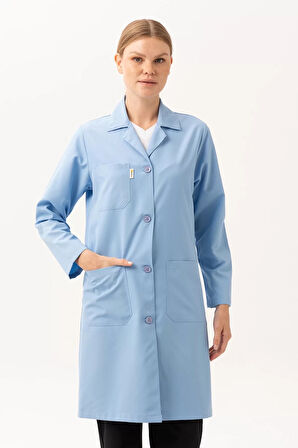 Kadın Uzun Kollu İş Önlüğü OEKOTEX Sertifikalı Vanessa Şık Rahat Cepli Model