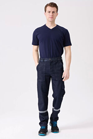 Tulipa Denim Yazlık İş Pantolonu Koyu Hafif