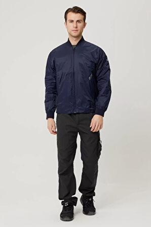 Erkek Monchler Naylon Bomber Ceket Mevsimlik Morino Jacket Fermuarlı Şık Tasarım Kumaş Rahat