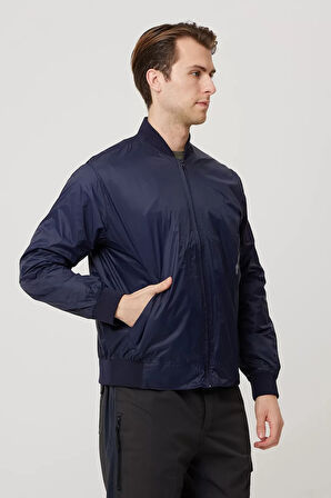 Erkek Monchler Naylon Bomber Ceket Mevsimlik Morino Jacket Fermuarlı Şık Tasarım Kumaş Rahat