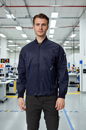 Erkek Monchler Naylon Bomber Ceket Mevsimlik Morino Jacket Fermuarlı Şık Tasarım Kumaş Rahat