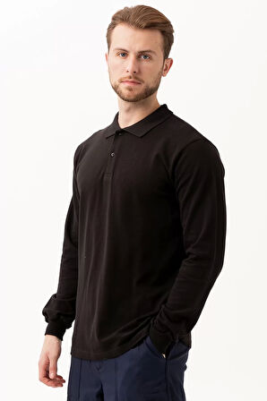 Polo Yaka Uzun Kollu Tshirt 100 Pamuk Padus shirt Şık Konforlu İş