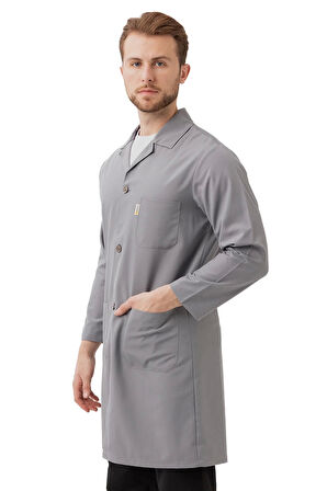 Erkek Uzun Kollu İş Önlüğü 75 Polyester OEKOTEX Vanessa Önlük Yaka Rahat