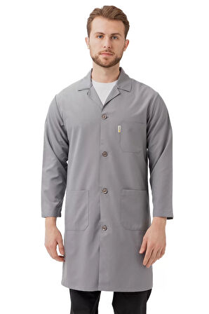 Erkek Uzun Kollu İş Önlüğü 75 Polyester OEKOTEX Vanessa Önlük Yaka Rahat