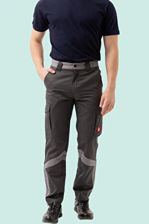 Erkek İş Pantolonu Çok Cepli Dayanıklı Gabardin Kumaş Pyrus Rahat Ergonomik Tasarım