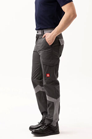 Erkek İş Pantolonu Çok Cepli Dayanıklı Gabardin Kumaş Pyrus Rahat Ergonomik Tasarım