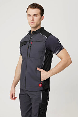 Yazlık İş Yeleği Polyester Gabardin Allium Outdoor Yelek Hafif Nefes Alabilir Fonksiyonel Cepli