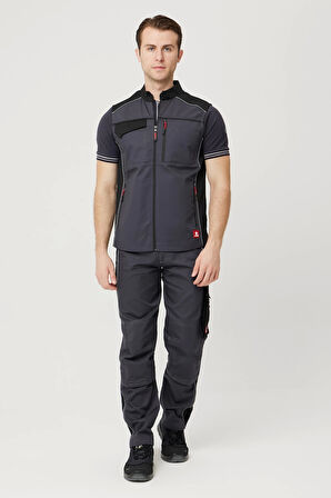 Yazlık İş Yeleği Polyester Gabardin Allium Outdoor Yelek Hafif Nefes Alabilir Fonksiyonel Cepli