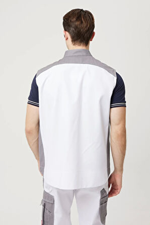 Yazlık İş Yeleği Polyester Gabardin Allium Outdoor Yelek Hafif Nefes Alabilir Fonksiyonel Cepli