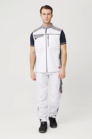 Yazlık İş Yeleği Polyester Gabardin Allium Outdoor Yelek Hafif Nefes Alabilir Fonksiyonel Cepli