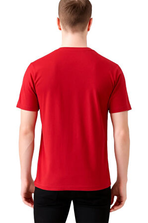 Safe@work V Yaka Kısa Kol Tshırt Bordo