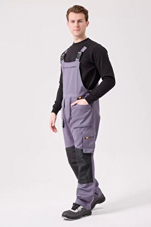 Erkek Gabardin Bahçıvan Tulum ISG Baccata İş Güvenliği Kot Salopet Denim Çok Cepli