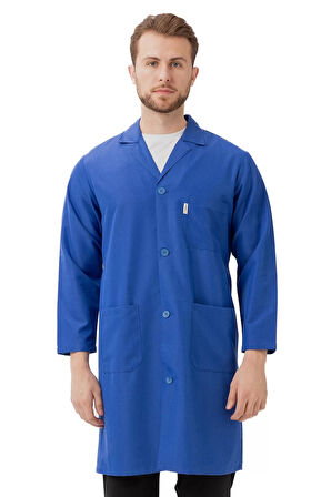 Erkek Uzun Kollu İş Önlüğü 75 Polyester OEKOTEX Vanessa Önlük Yaka Rahat