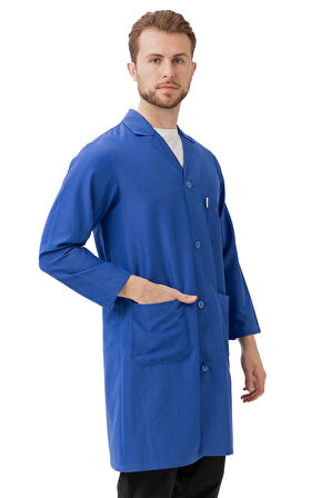 Erkek Uzun Kollu İş Önlüğü 75 Polyester OEKOTEX Vanessa Önlük Yaka Rahat