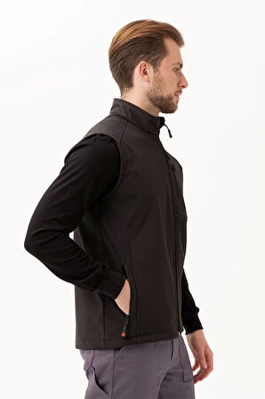 Softshell Erkek Yelek Kışlık İş Güvenliği Salina Günlük Kullanıma Uygun Konforlu Kesim Fermuarlı