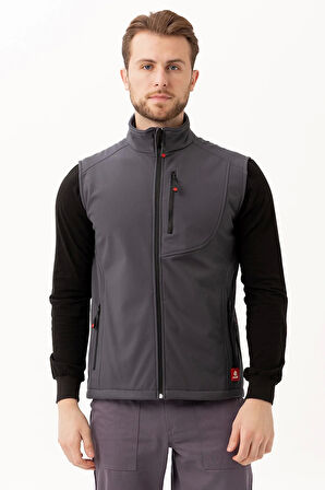 Softshell Erkek Yelek Kışlık İş Güvenliği Salina Günlük Kullanıma Uygun Konforlu Kesim Fermuarlı