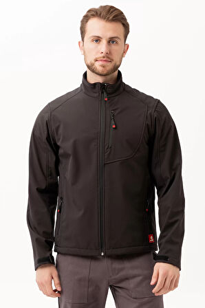 Erkek Kışlık Su Geçirmez Softshell Mont Salina İtici Rüzgar Outdoor