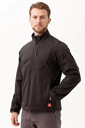 Erkek Kışlık Su Geçirmez Softshell Mont Salina İtici Rüzgar Outdoor