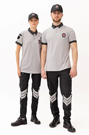 Unisex Polo Yaka Güvenlik Tişörtü İş Güvenliği Münih shirt Görevlisi Tişört Personel Üniforma