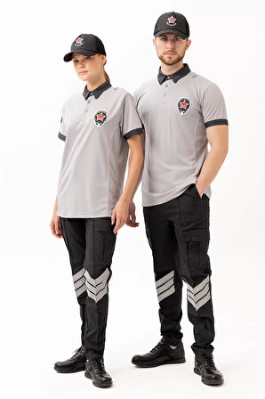 Unisex Polo Yaka Güvenlik Tişörtü İş Güvenliği Münih shirt Görevlisi Tişört Personel Üniforma