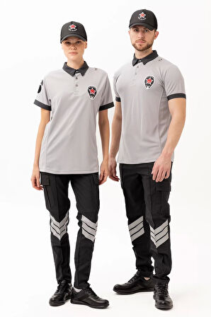 Unisex Polo Yaka Güvenlik Tişörtü İş Güvenliği Münih shirt Görevlisi Tişört Personel Üniforma