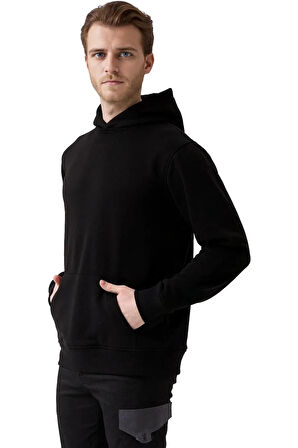 Erkek Kordonsuz Hoodie Kapüşonlu Sweatshirt Rahat Spor Tarz Giyime Uygun Sweat