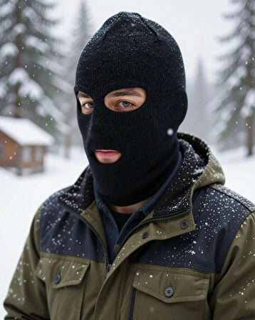 Kışlık Polar Balaklava Maske Orlon Kar Maskesi Koruyucu Yüz