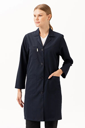 Kadın Uzun Kollu İş Önlüğü OEKOTEX Sertifikalı Vanessa Şık Rahat Cepli Model