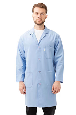 Erkek Uzun Kollu İş Önlüğü 75 Polyester OEKOTEX Vanessa Önlük Yaka Rahat