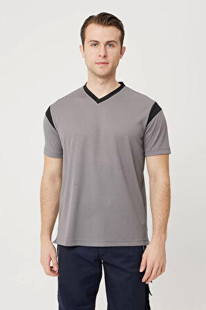 Erkek V Yaka Nefes Alan TShirt Allium Tişört Alabilir Esnek Şık İş Günlük İçin