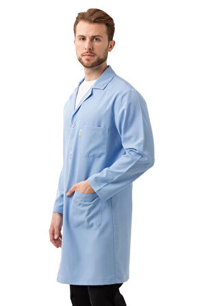 Erkek Uzun Kollu İş Önlüğü 75 Polyester OEKOTEX Vanessa Önlük Yaka Rahat